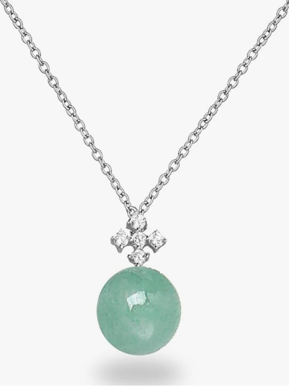 Gorgeous Neiman Marcus Sterling SilverJade Topaz Clover Necklace